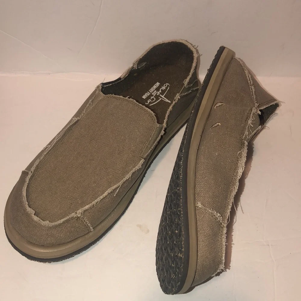 Blue Fin Men’s Baja With Memory Foam Grey Slip On Surfer Casual Shoes